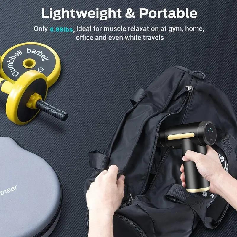 Portable Mini Massage Gun for Instant Muscle Relief - Ideal for Fitness & Workouts, Usb Rechargeable with Lithium Battery, Full Body Use Handheld Electric Fascia Massager Muscle Massage Gun