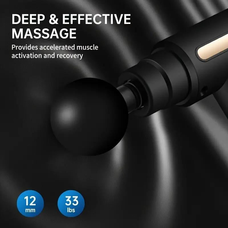 Portable Mini Massage Gun for Instant Muscle Relief - Ideal for Fitness & Workouts, Usb Rechargeable with Lithium Battery, Full Body Use Handheld Electric Fascia Massager Muscle Massage Gun