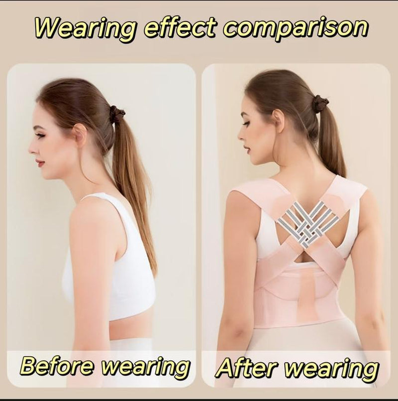 Waist Trainer Correct Bad Posture Help and Hunchback Unisex Posture Enhancer Back Support Posture Correction Shoulder Belt Correction Vest for Home Office