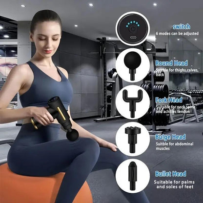 Portable Mini Massage Gun for Instant Muscle Relief - Ideal for Fitness & Workouts, Usb Rechargeable with Lithium Battery, Full Body Use Handheld Electric Fascia Massager Muscle Massage Gun