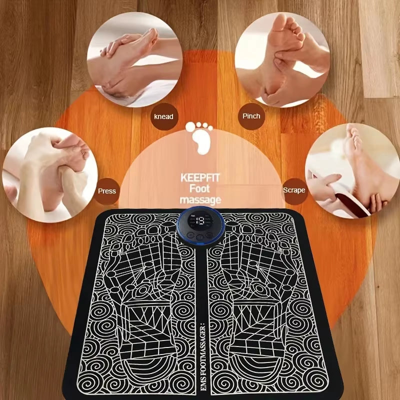 Electric Foot Massager Pad Muscle Massage Relaxation Trainer for Massage Fitness Outdoor Sport Home Family Relax