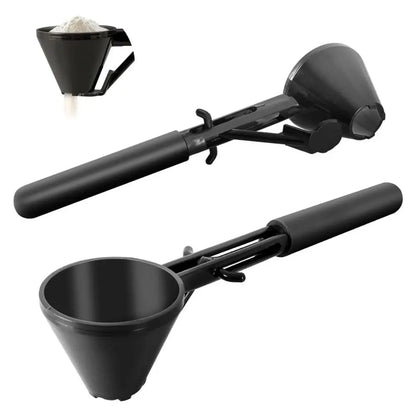 Creative Flling Coffee Scoop Funnel Sliding Design Long Handle Funnel Spoon Reusable Powder Funnel Scoop Kitchen Gadgets