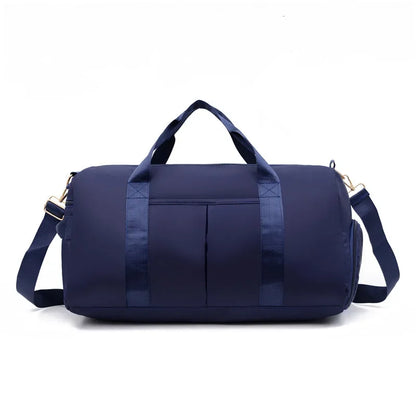 Outdoor Waterproof Nylon Sports Gym Bags Men Women Training Fitness Travel Handbag Yoga Mat Sport Bag with Shoes Compartment