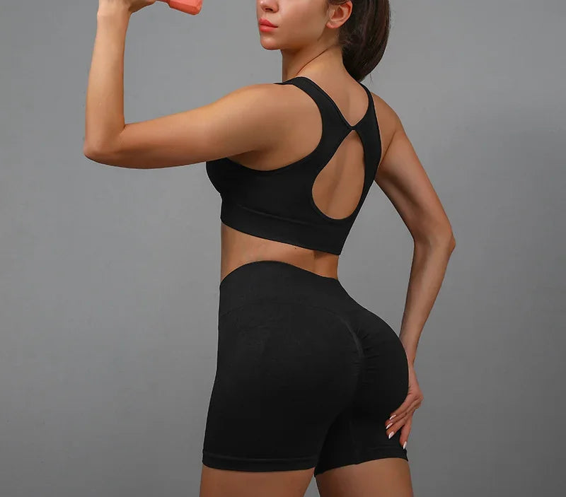 Yoga Suit Yoga Sports Underwear Women'S Fitness Suit Vest Running Sports Yoga Shorts Set Yoga Set Workout Set