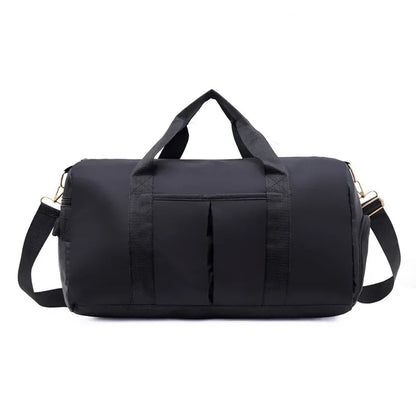 Outdoor Waterproof Nylon Sports Gym Bags Men Women Training Fitness Travel Handbag Yoga Mat Sport Bag with Shoes Compartment