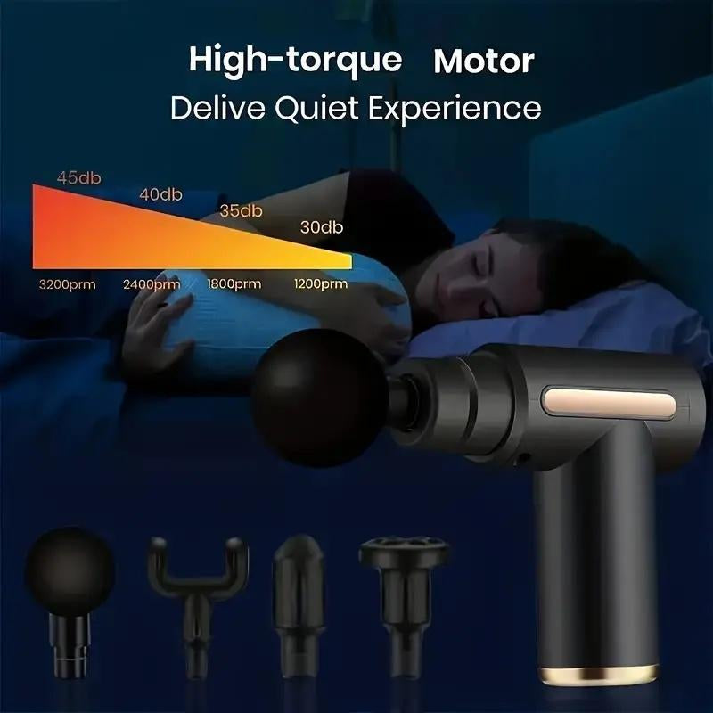 Portable Mini Massage Gun for Instant Muscle Relief - Ideal for Fitness & Workouts, Usb Rechargeable with Lithium Battery, Full Body Use Handheld Electric Fascia Massager Muscle Massage Gun