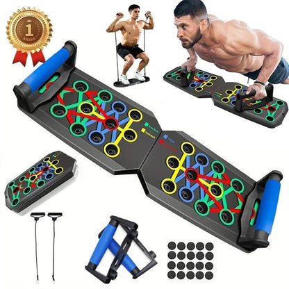28 in 1 Push up Rack Board System Fitness Workout Train Home Gym Exercise Stands